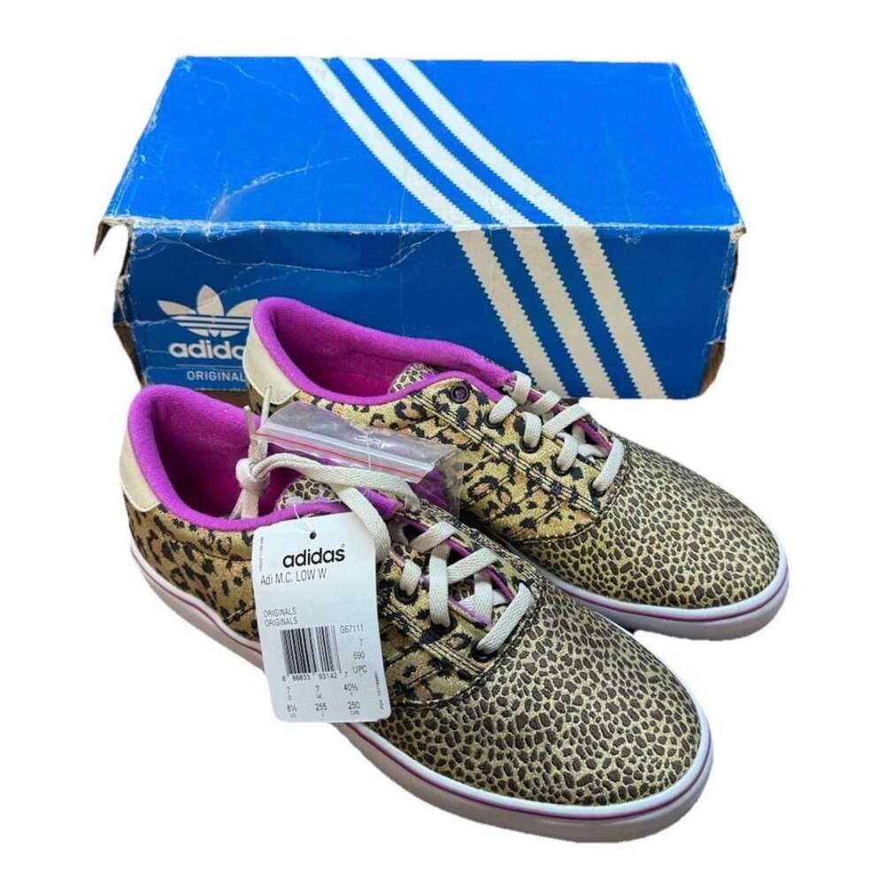 Adidas Adi M.C. Low W Size 8.5 Leopard Gold Sneakers